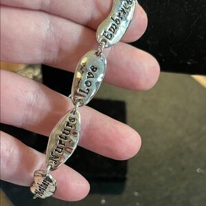 Cookie Lee Silver Engraved Bracelet